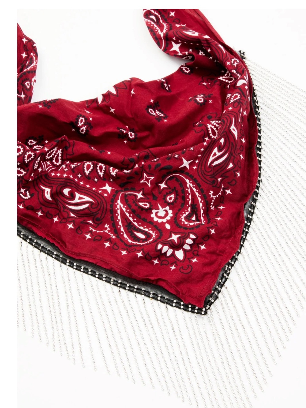Idyllwind fueled by Miranda Lambert Abby Ann Rhinestone Fringe Red Bandana - Picture 7 of 11